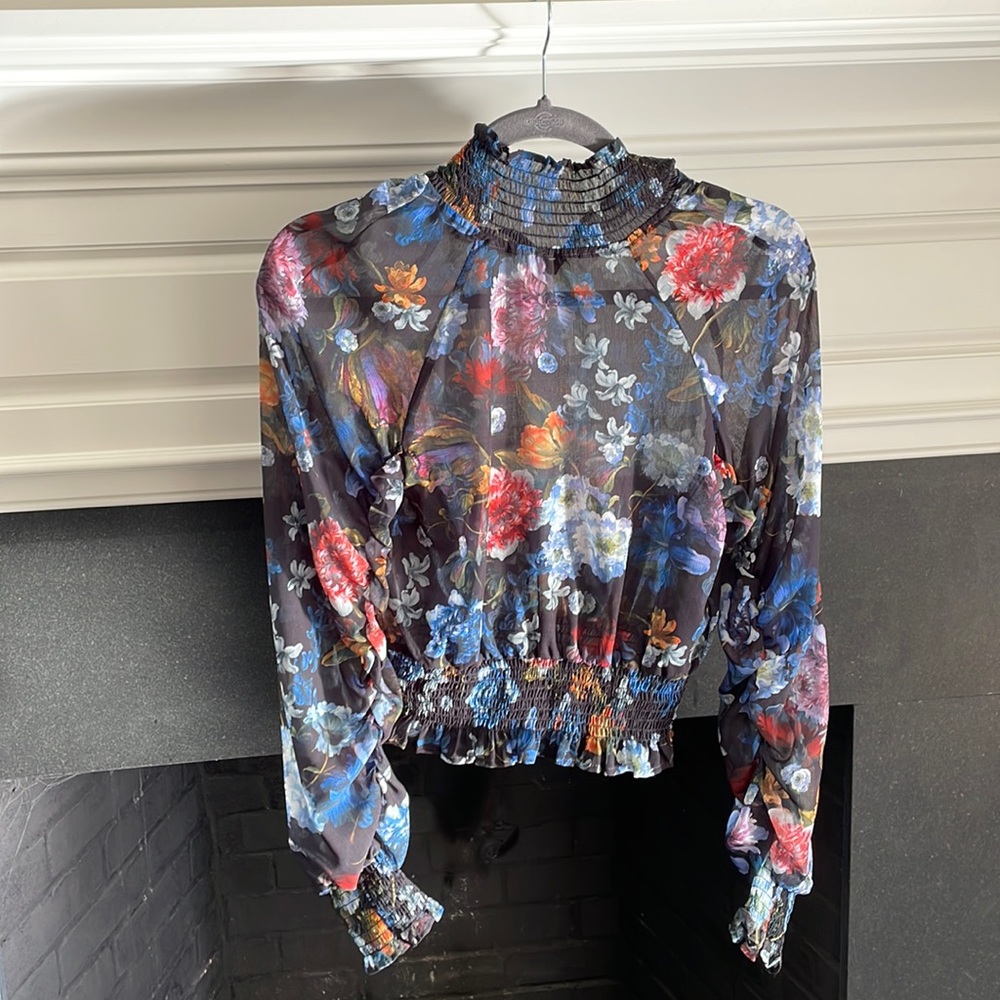 H&M high neck sheer top